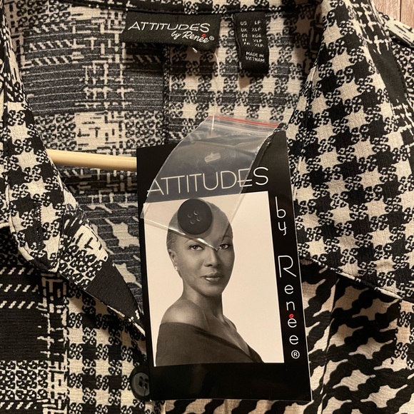 Attitudes by Renee Monochrome Patchwork Dress - Picture 3 of 7